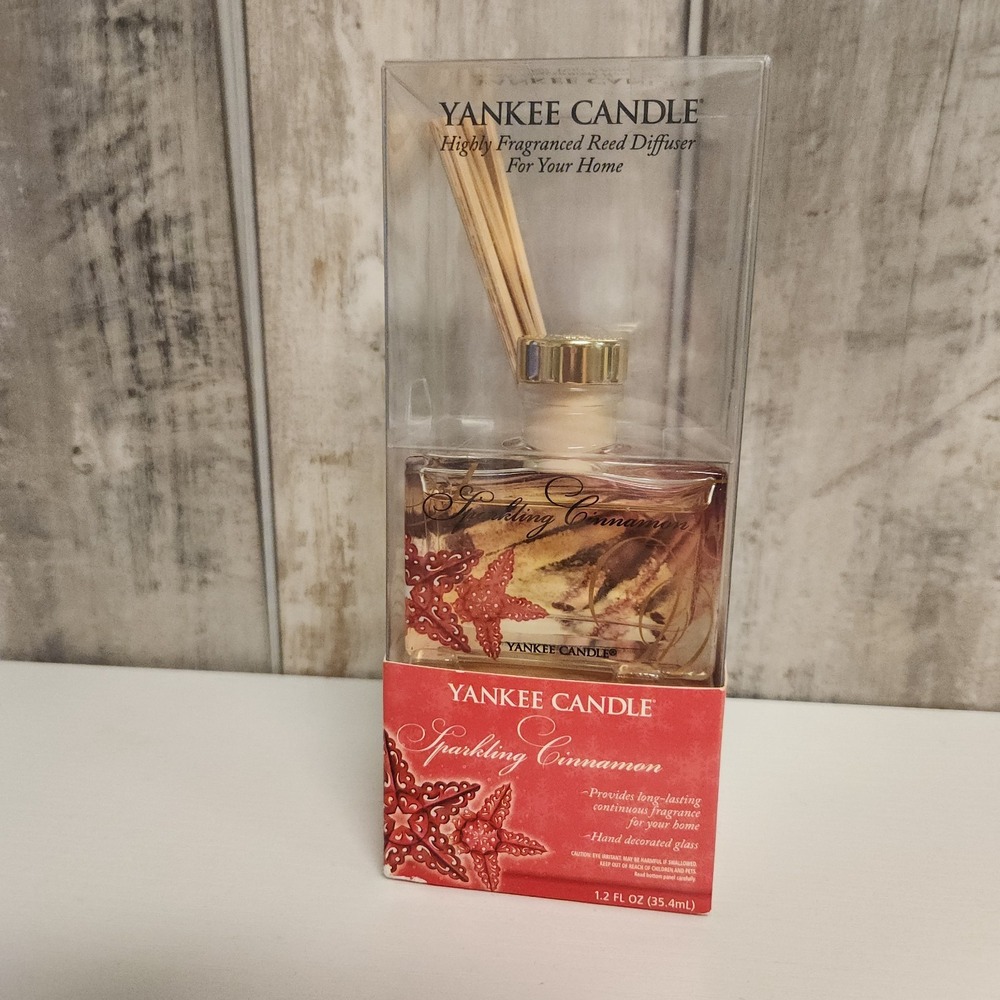 Yankee Candle Sparkling Cinnamon Reed Diffuser Oil - 1.2 oz NIB Christmas Winter